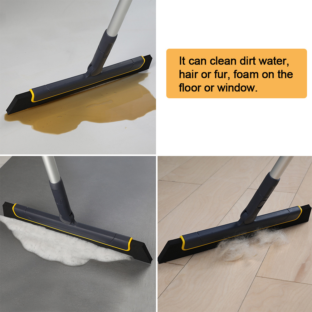 Floor Squeegee Wiper Brush Extendable Handle Sponge Window Cleaner Mop