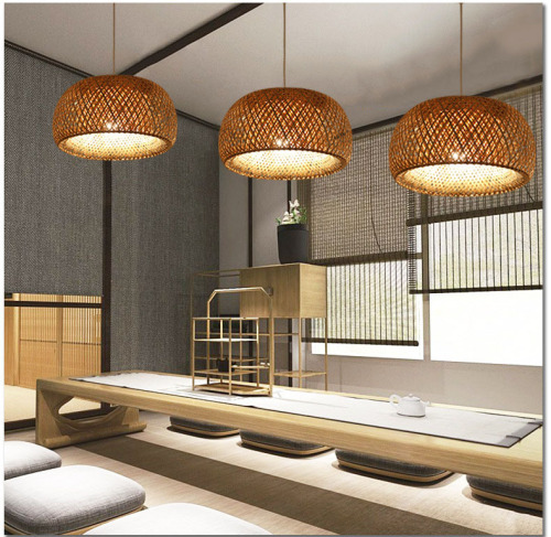 Japanese style bamboo lantern, bamboo lampshade, retro B&B, food stall, tea room, hot pot restaurant, inn, bamboo art, bamboo chandelier