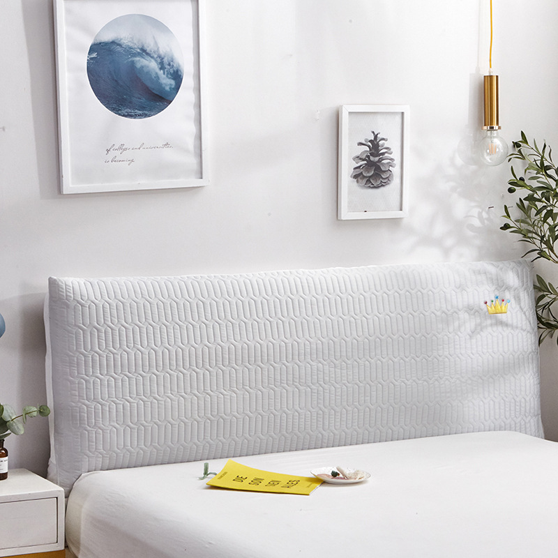 夏季凉感丝乳胶床头罩北欧简约ins风格冰丝全包弹力床头套保护罩|ms