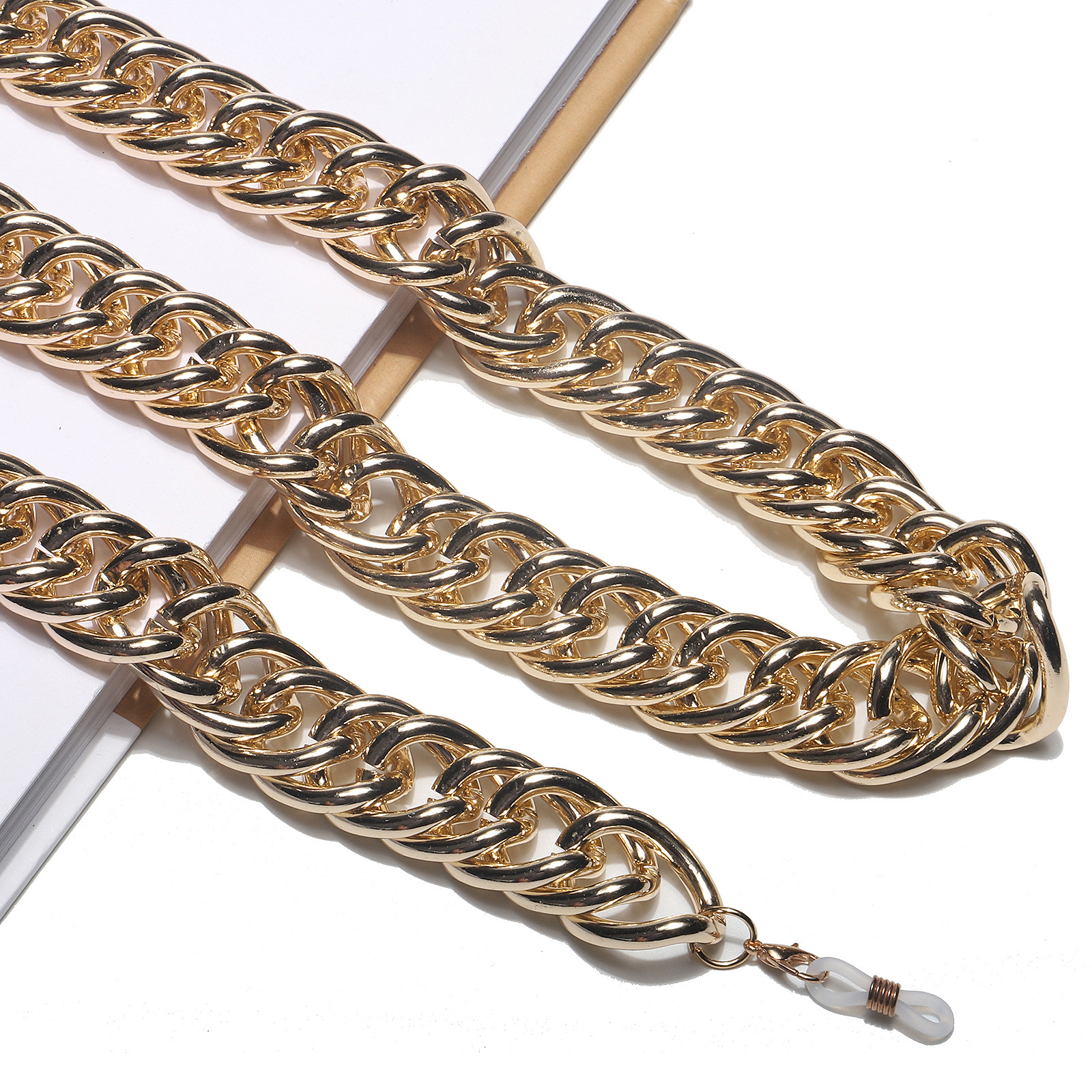85g Weight Fashionable And Simple Color Retention Gold Thick Aluminum Chain Glasses Rope Metal Glasses Chain Wholesale Nihaojewelry