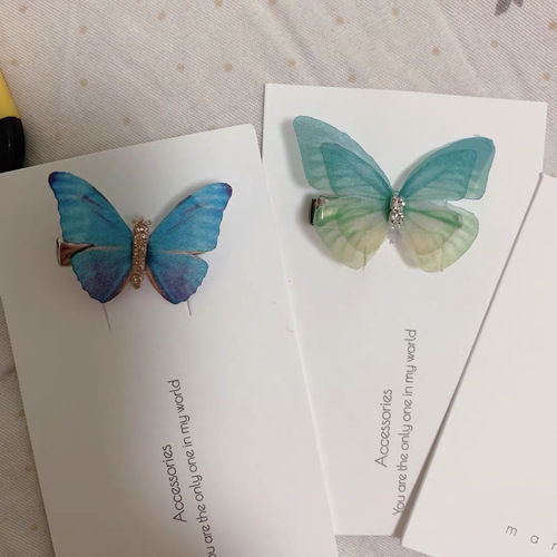 Summer Fairy Hair Clips with Dreamy Butterfly Design, Edge Clips for Girls, Duckbill Hair Accents, Bangs Hairpin, Photo Accessories