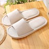 Four seasons linen cotton slippers Female home room, floor anti -slip male EVA home use couple pastoral manufacturer quietness