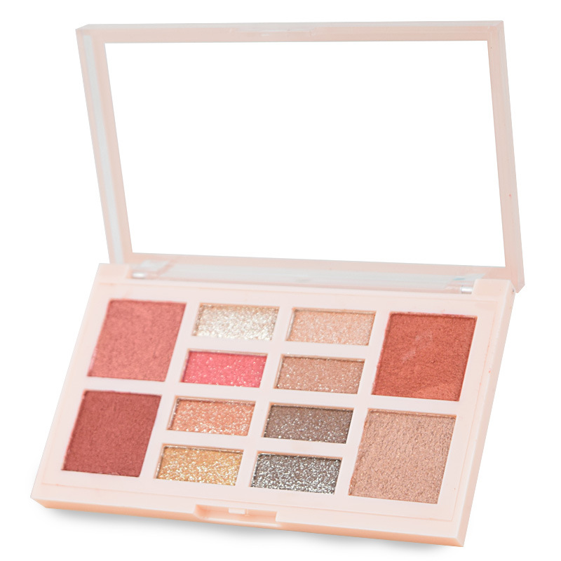 ins12色潮流眼影系列-12色眼影盘哑光珠光闪片大地色初学者平价