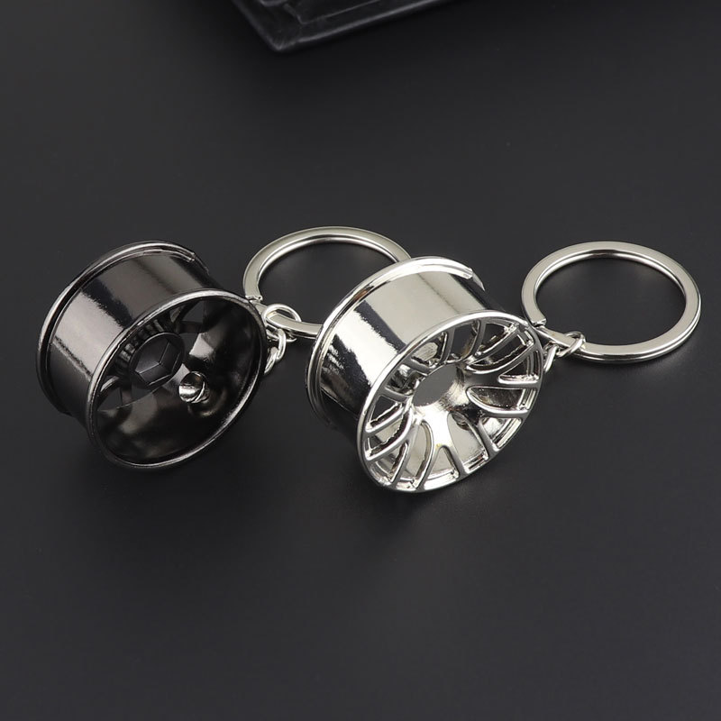 3D车轮毂钥匙扣 金属钥匙扣 汽车模型钥匙扣 汽车配件改装钥匙扣