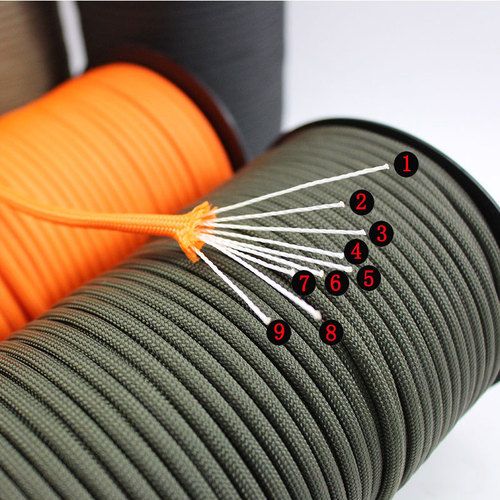 4mm9 nine-core 100-meter parachute rope outdoor camping binding rope diy bracelet braided rope 100 meters full meter without joints