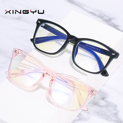 Anti-blue light glasses 8082, unisex flat glasses, blue light computer protective glasses, retro eyeglass frames for women, square frames