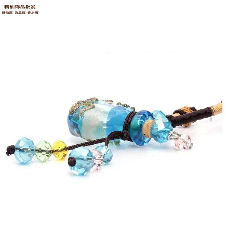 中国精油饰品网天蓝色扁圆薄款双扣绳巴洛克琉璃瓶项链1.jpg