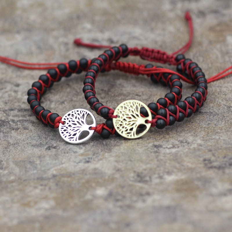 Bohemian Tree turquoise Metal Braid Bracelets