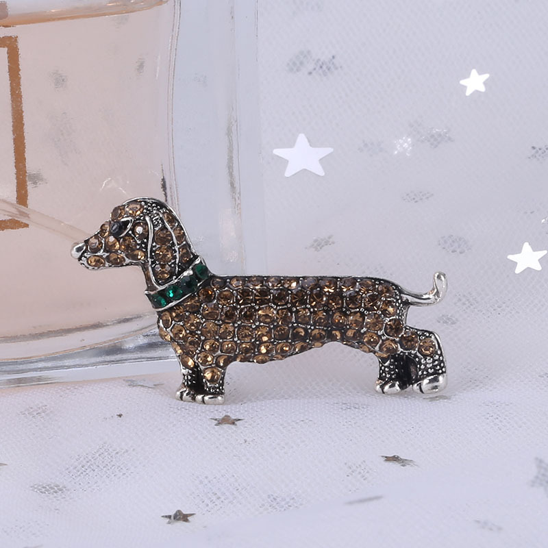 Casual, Holiday Occasion Cute Pin Dog Alloy Inlay Rhinestones Women's Brooches