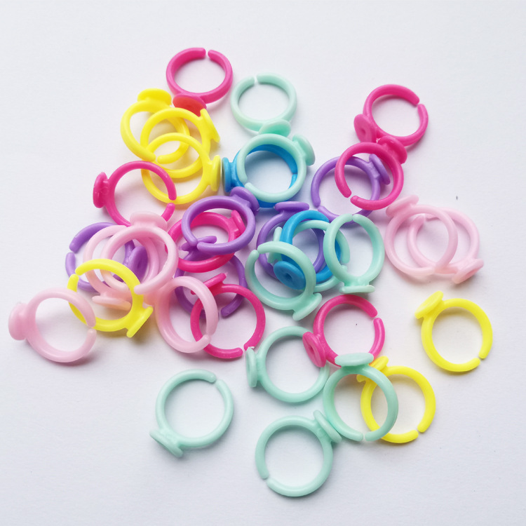 Plastic Pink Ring care children Cartoon Ring Base bracket manual diy Material Science Accessories Material Science