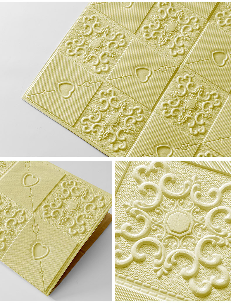 3d立体墙贴防水电视背景墙泡沫软包防撞装修材料自粘带胶墙纸壁纸