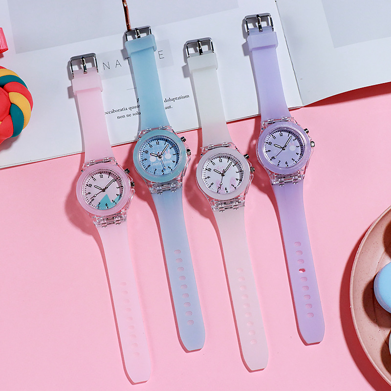 Luminous Children's Watch Colorful Glowing Cartoon Rabbit Quartz  Cartoon Watch Wholesale display picture 14