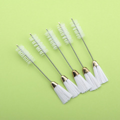 Double-ended decorating nozzle cleaning brush sewing machine cleaning brush nylon filament bristles