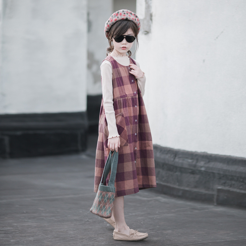 Camisa de fondo para niñas 2020 Otoño Nuevo estilo coreano medio y grande para niños de otoño elástico Camiseta de manga larga de todo partido superior interior