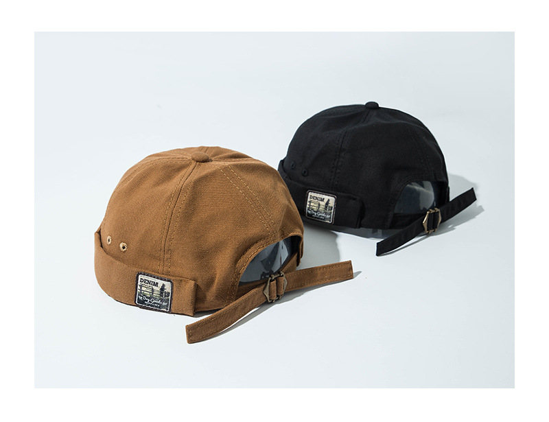 Neue koreanische Version von Frühlingshut, randloser Melonenhauthut, Vermieterhut, männlicher Street-Trendsetter-Hip-Hop-Hut, männlicher Schurkenhut, Matrosenhut_voghion.com