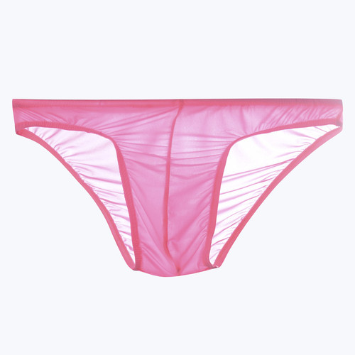 Men's underwear, men's ice silk briefs, low-waisted sexy translucent briefs, summer breathable and cool pants