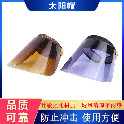 太阳帽男女士电动车帽防紫外线 防晒太阳帽空顶遮阳帽子户外帽子