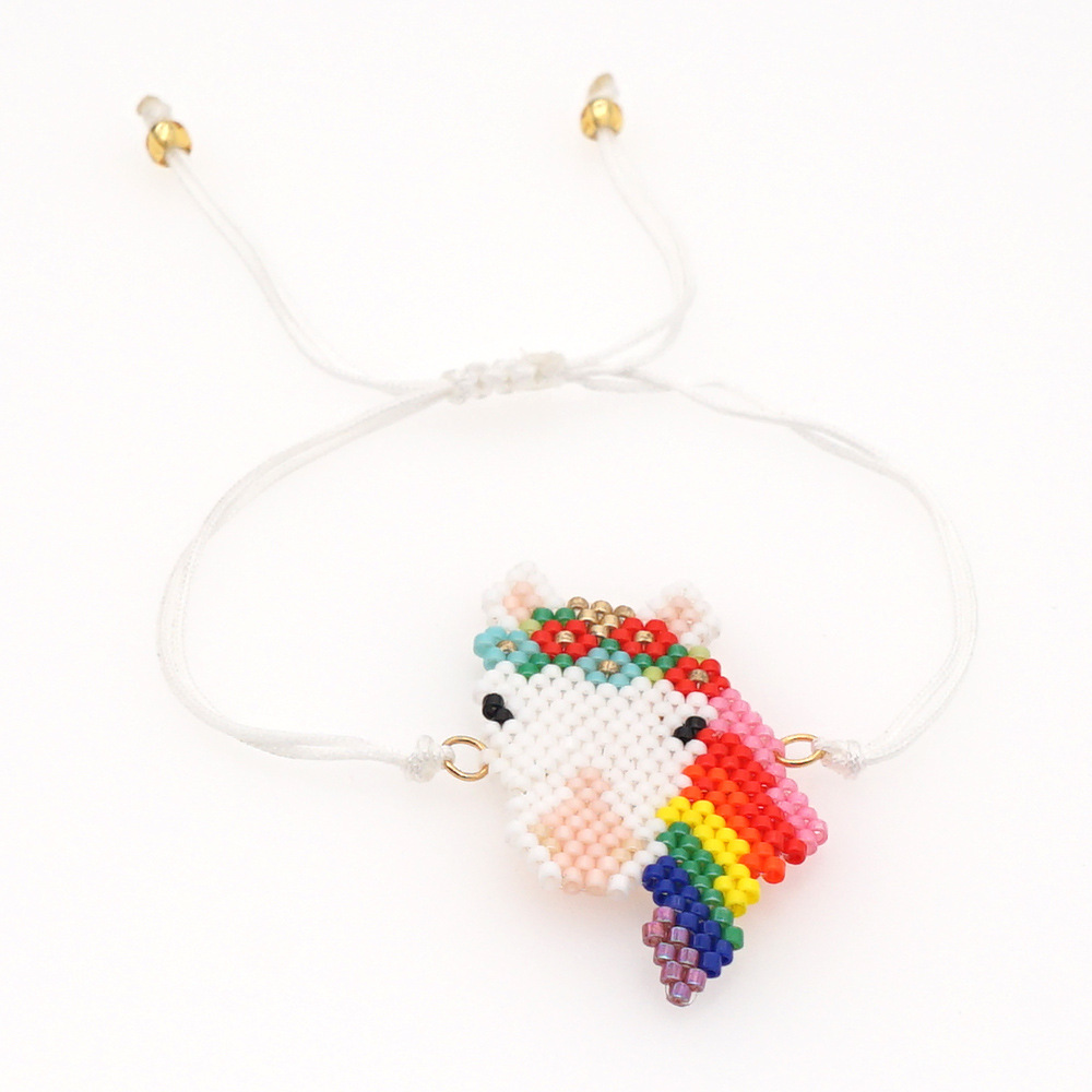 10g Weight No Inlaid Inlay Material Bracelets Classification Anniversary, Business, Travel Occasion Animal Pattern Women'S Gender Ethnic Style Style Hand-woven Miyuki Rice Bead Bracelet Color Ethnic Jewelry 4