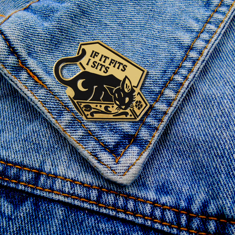 Cat Pattern Cute Streetwear Pin Cat Alloy Enamel Women'S Brooches