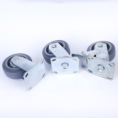 批發4寸5寸靜音橡膠腳輪6寸TPR萬向輪8寸耐磨移動輪子重型工業輪