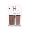 Two-color nail polish, set, transparent green nail sequins, new collection, no lamp dry