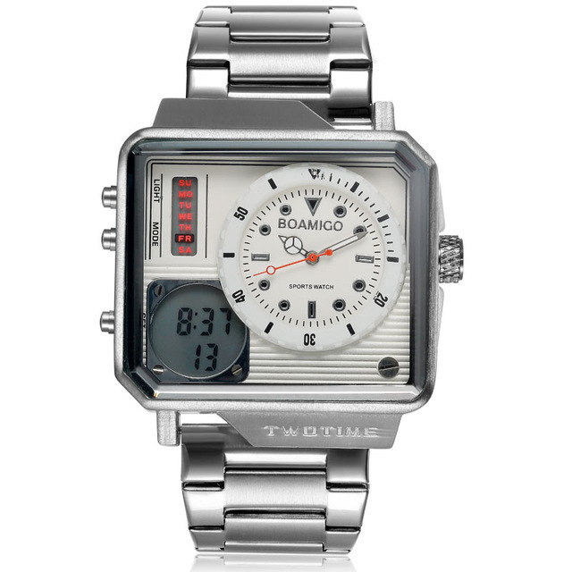 Montre forme carré rétro Multifonction - Ref 3428535 Image 6
