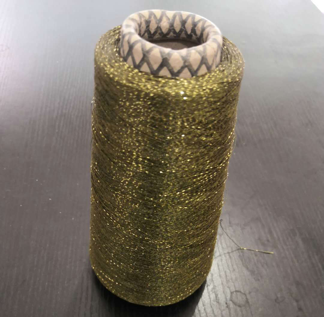 厂家供应春夏纱线涤纶丝金银丝 服装服饰围巾帽子纱线定制批发