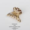 Golden metal brand crab pin, hairgrip, South Korean goods, hairpins, hair accessory, internet celebrity