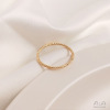 Copper wavy brand ring, 14 carat, golden color, simple and elegant design