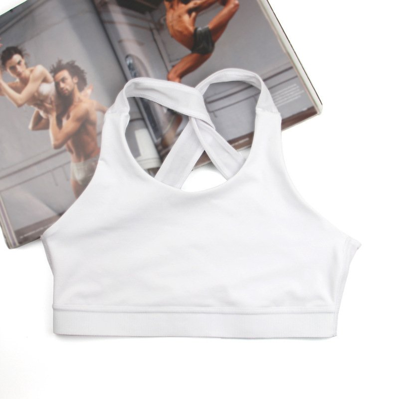 Xindi Non-rims Bra Breathable Girls' Underwear Yoga Fitness Shockproof Running Bra Back White Sports Underwear Xindi Non-rims Bra Breathable Girls' Underwear Yoga Fitness Shockproof Running Bra Back White Sports Underwear