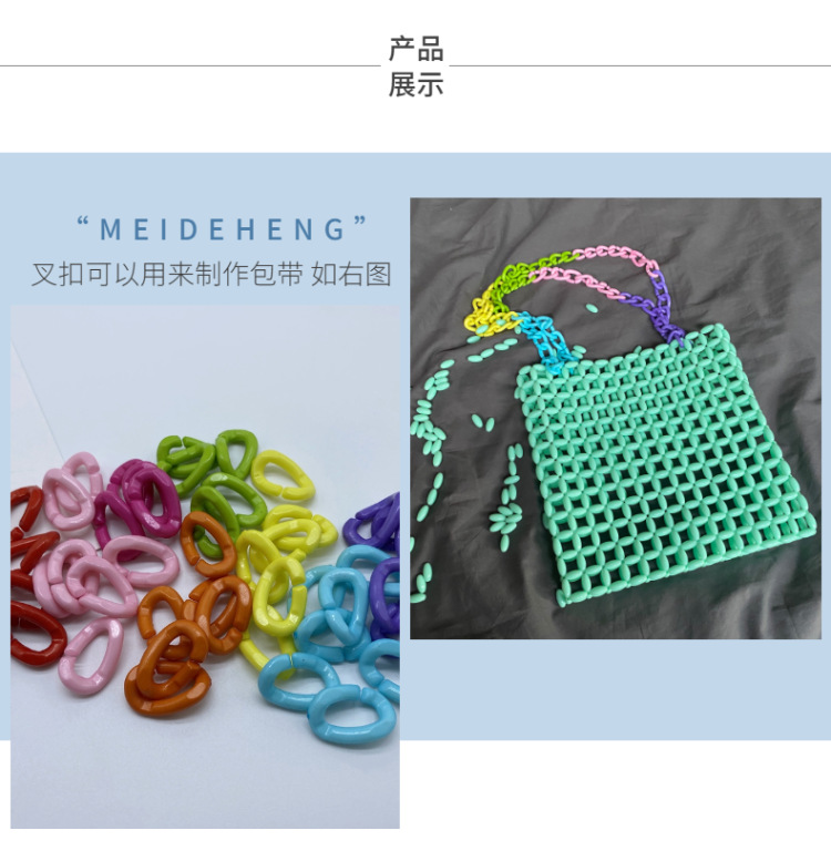diy亚克力清新头饰米珠搭配制作包包 厂家直销亚克力幻彩通孔珠详情图4