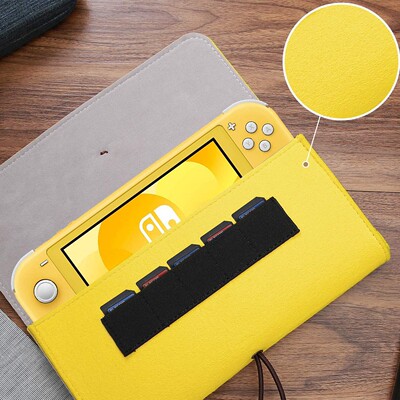 Switch收纳包 带卡槽任天堂游戏机毛毡包 新款任天堂Switch收纳包