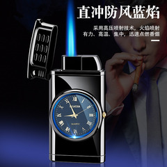 HF601手錶打火機真錶盤 充氣金屬直衝 個性LOGO打火機