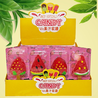 Vitamin C Soft sweets Cartoon Lollipop lovely modelling strawberry watermelon Brown sugar wholesale children snacks gift