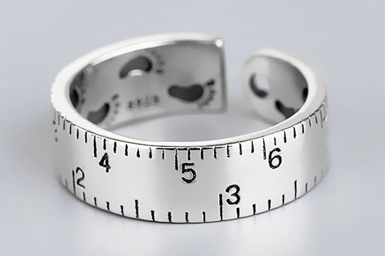 Korean Scale 925 Sterling Silver Opening Ring display picture 2