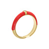 Zirconium, multicoloured adjustable one size ring with stone, micro incrustation