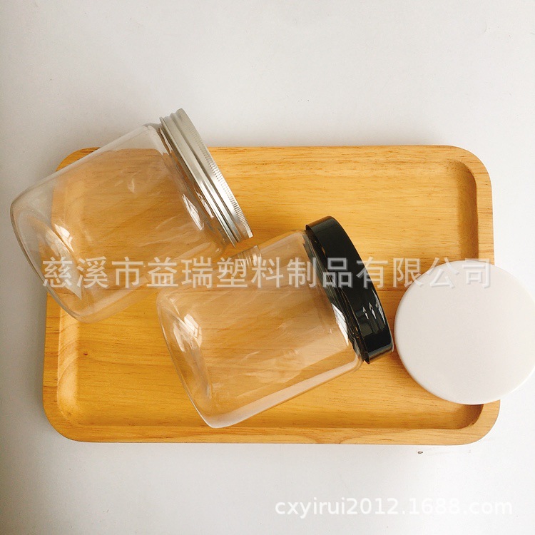 650ml塑料罐 PET透明塑料瓶子 广口面霜瓶浴盐花茶 坚果罐(GJ049)