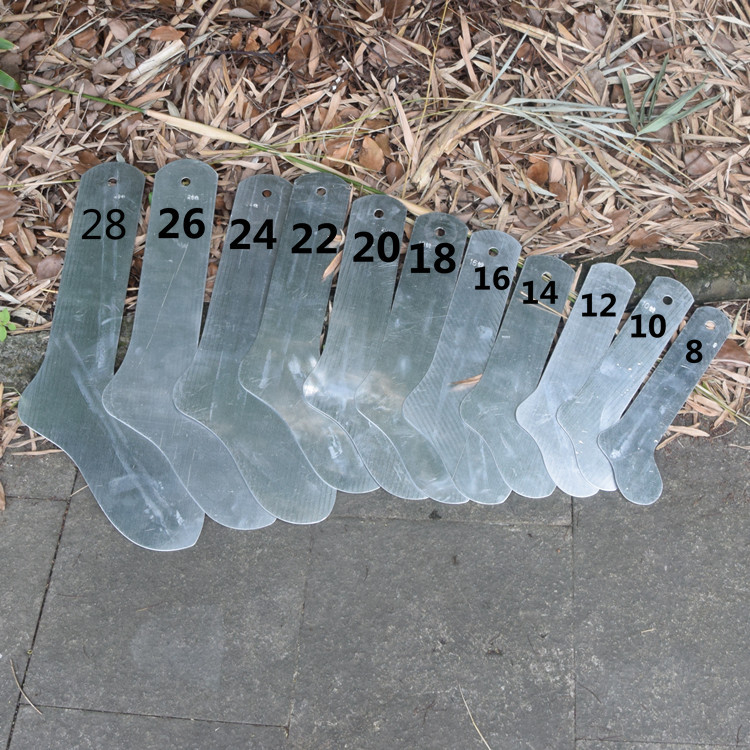 8号宝宝袜子定型板 袜定型板 悬挂式各种样式铝板袜子定型固定板