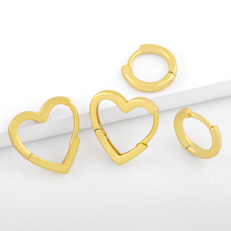 8g Weight 18K Gold Plated Plating Material Fashion Geometric Plating Copper No Inlaid Copper Earrings