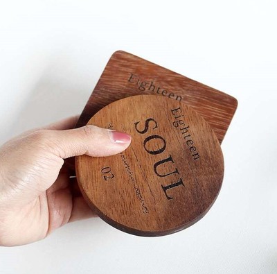 originality Acacia Coaster Simplicity Cup mat Japanese heat insulation wooden  Cup holder Manufactor Supplying customized