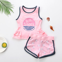 Children's swimsuits for girls, middle and large children, split hot spring swimsuits for girls, students, Korean style cute suit swimsuits