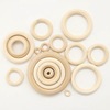 Manufactor Direct selling wholesale Log Wood circle ring Wooden ring Bag scarf Accessories couture S Hook Wood circle