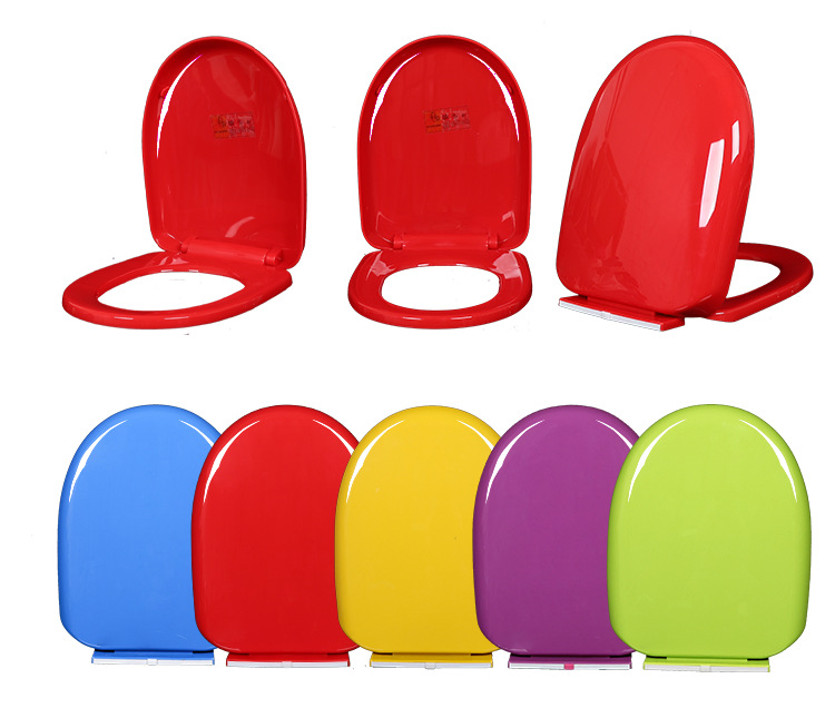 Colorful toilet seat covers, household universal old-fashioned accessories, V-shaped and U-shaped water pump seats, thickened toilet seat covers undefined