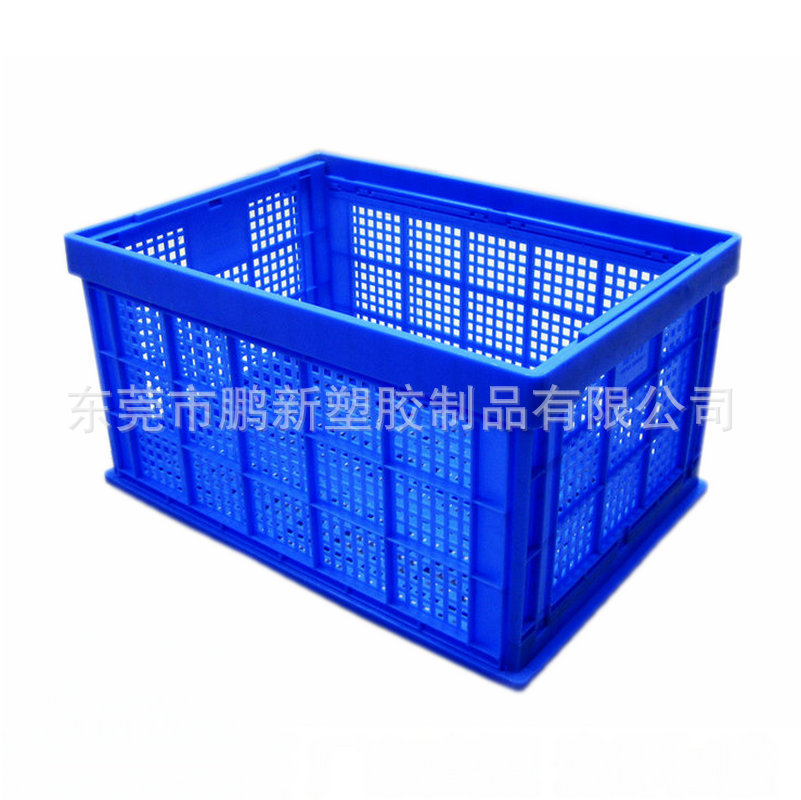 鹏新塑料折叠周转箩物料折叠筐运输省空间框子折叠仓储塑胶箩筐