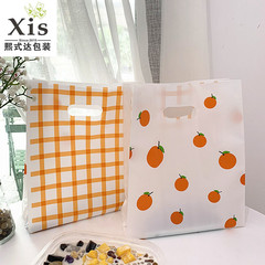 ins活力橘子小清新塑料袋禮品手提袋服裝烘焙塑料打包袋