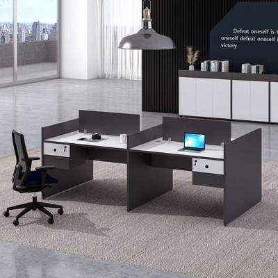 屏風辦公桌椅組合4人位 簡約現代板式職員桌辦公卡座辦公家具特價