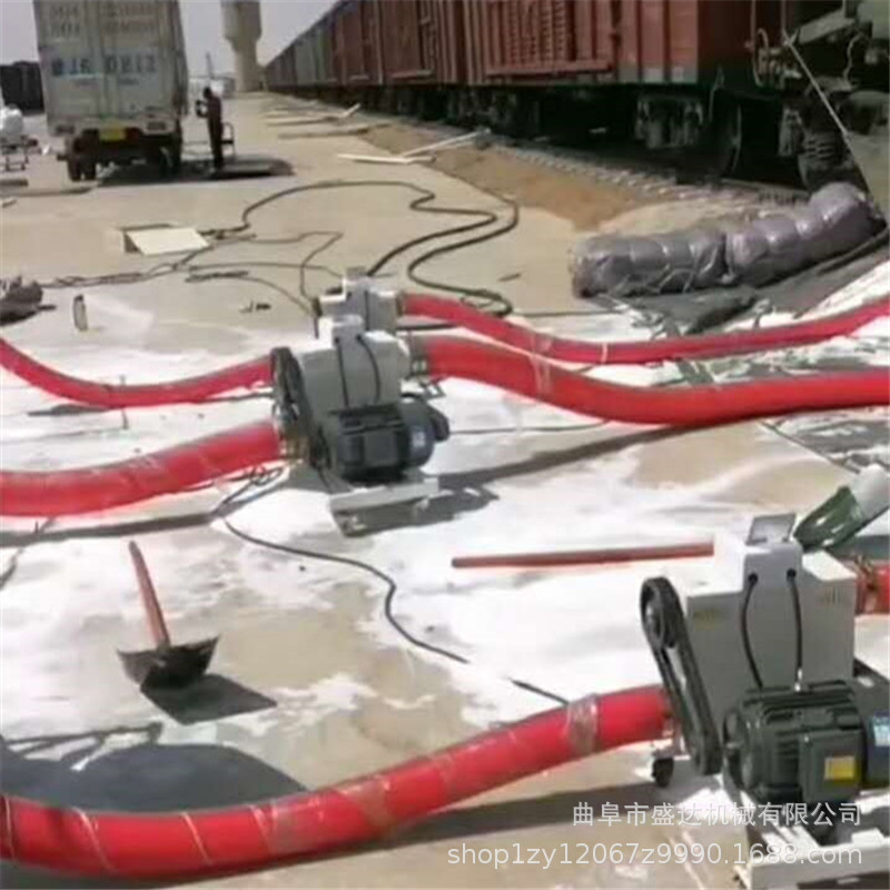 移动式码头卸船气力输送机 高扬程软管颗粒吸粮机 中驱软管抽灰机