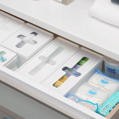 INOMATA Japan Imported Cross-Open Lid Dustproof Sealed Cosmetic Cotton Puff Storage Box