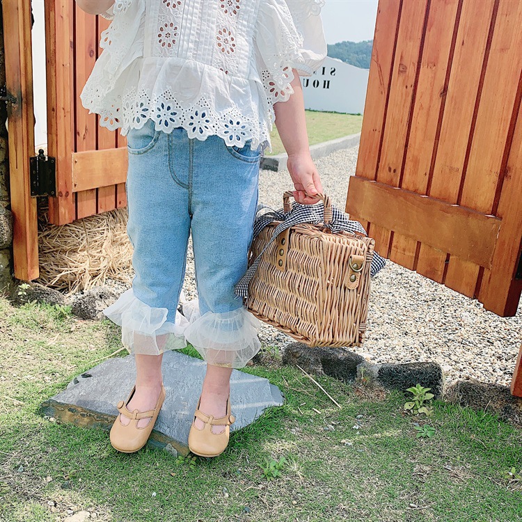 衣邦人女童裝七分牛仔褲2020新款夏裝兒童短褲寶寶褲子來樣加工