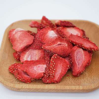 厂家直销散装批发雪花酥牛轧糖烘焙原料草莓脆片 草莓干 冻干草莓
